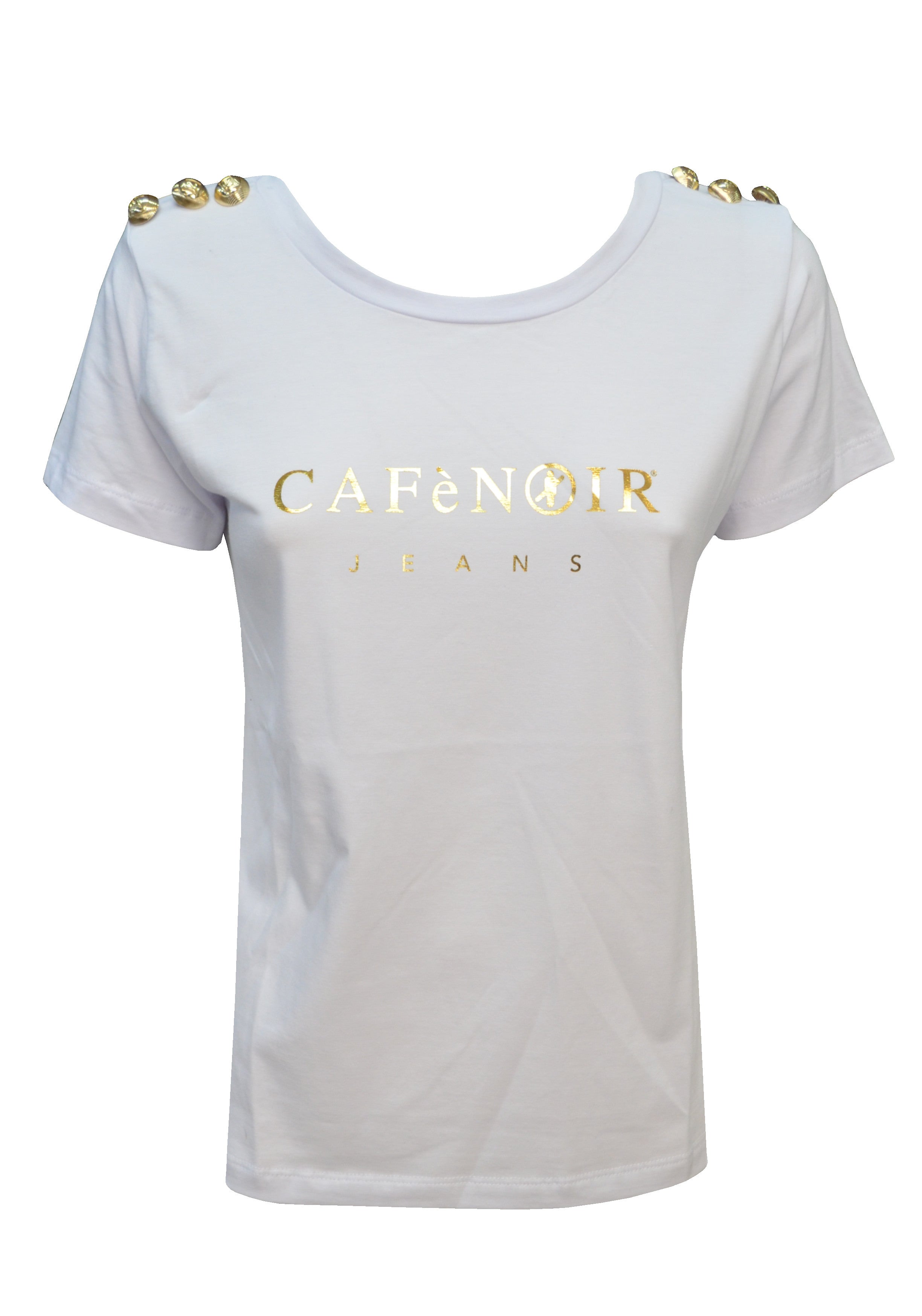 T-SHIRT E CANOTTE Bianco/oro Cafenoir