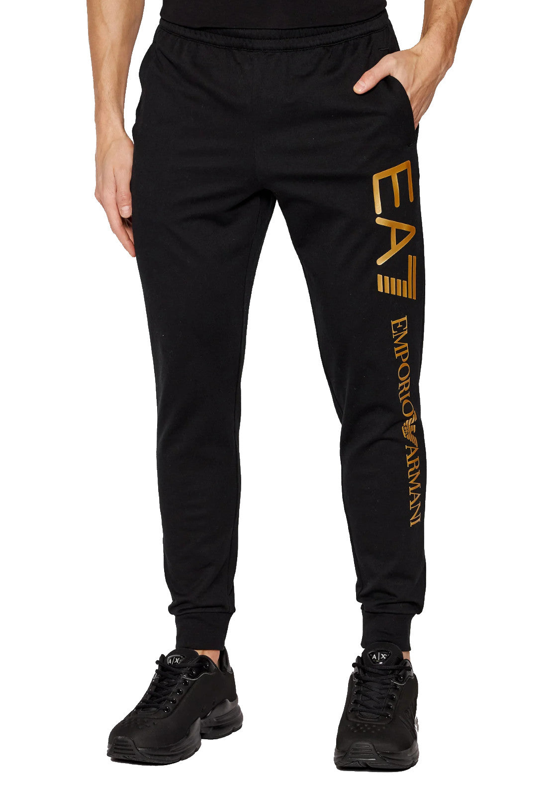 PANTALONI Nero/oro Ea7