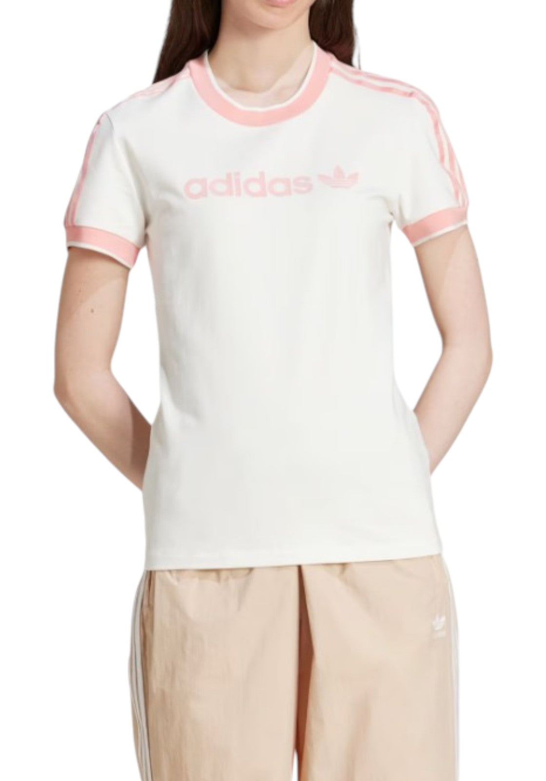 T-SHIRT E CANOTTE Bianco/rosa Adidas Originals