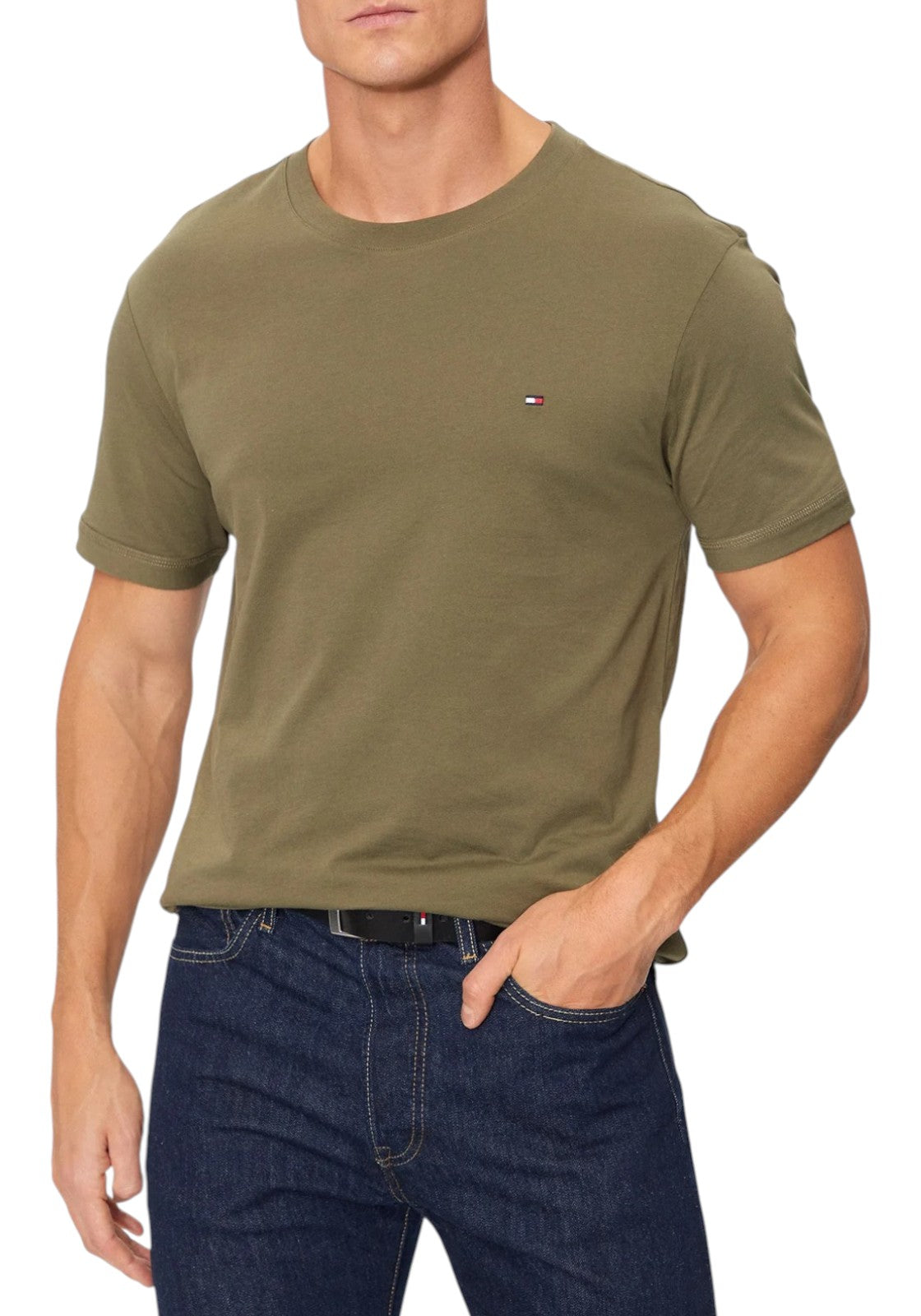 T-SHIRT E CANOTTE Verde Militare Tommy Hilfiger