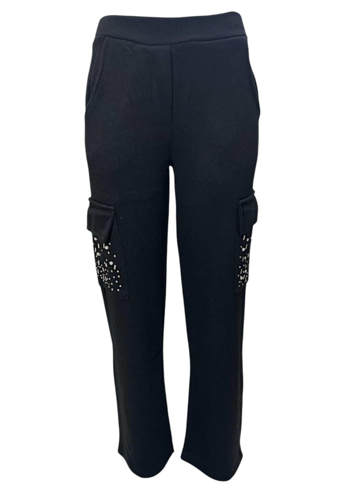 PANTALONI Nero/argento Cafenoir