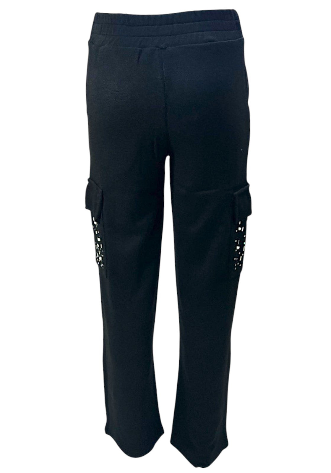 PANTALONI Nero/argento Cafenoir