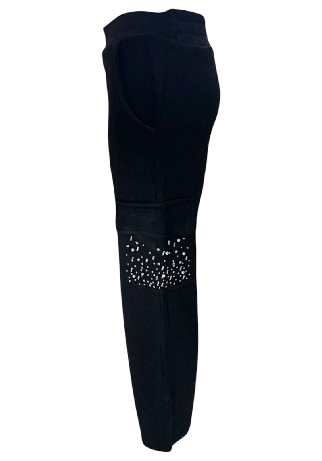PANTALONI Nero/argento Cafenoir