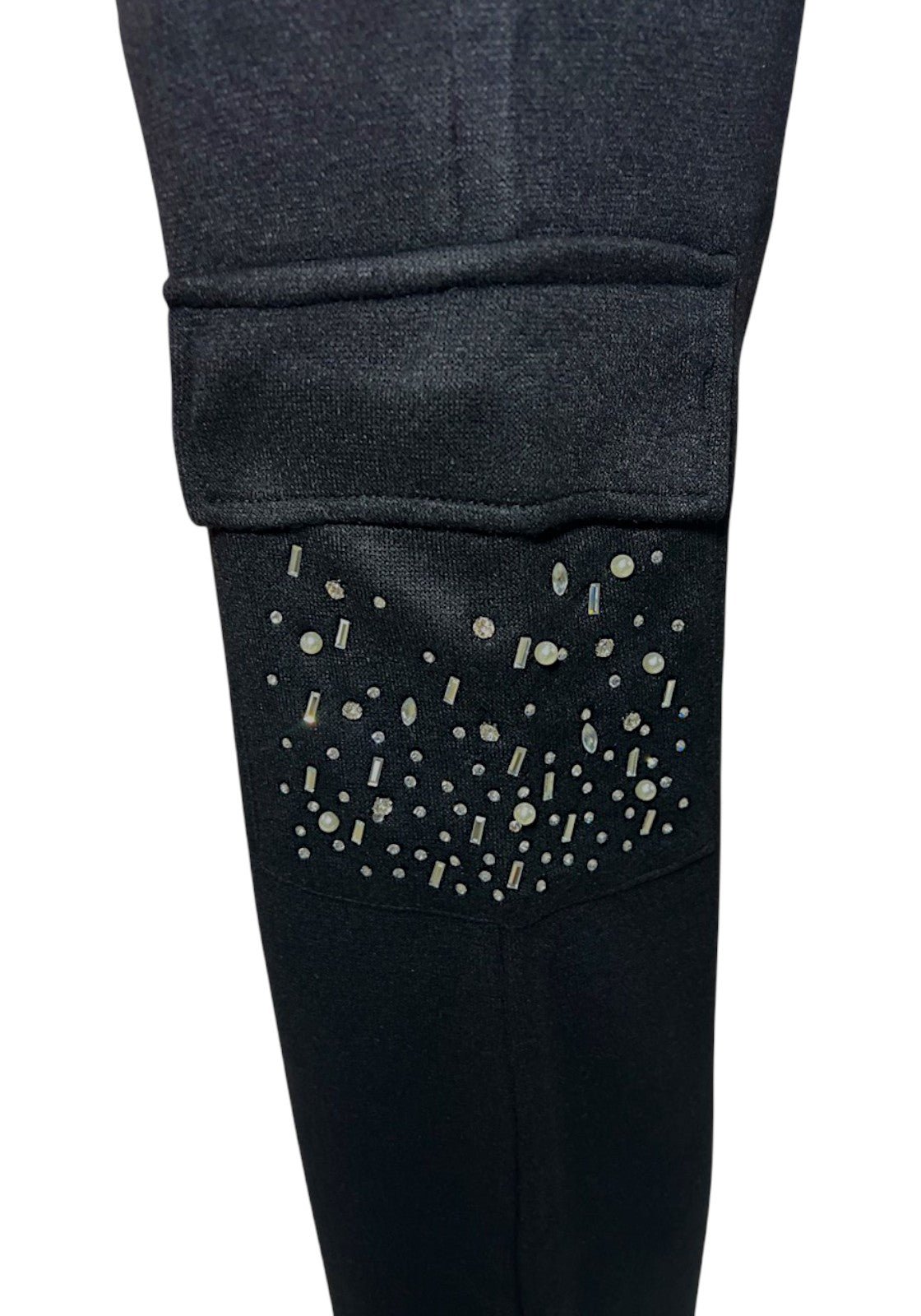 PANTALONI Nero/argento Cafenoir
