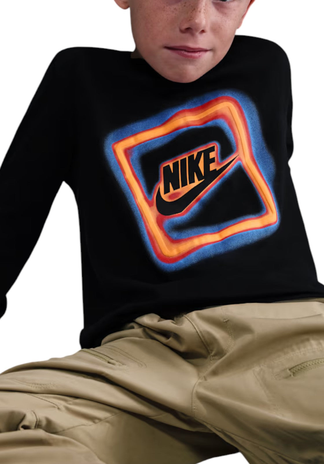 T-SHIRT E CANOTTE Nero/arancio Nike