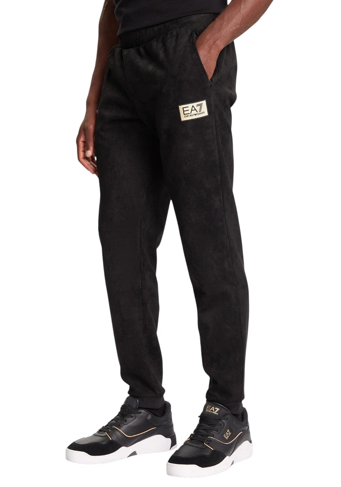 PANTALONI Nero/oro Ea7
