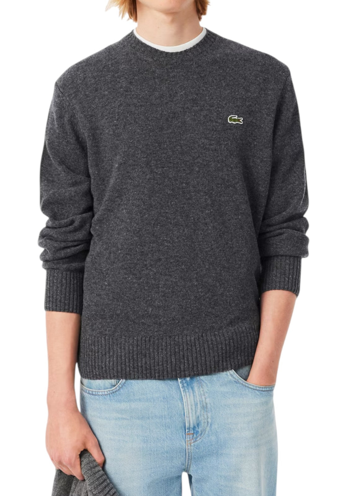 MAGLIONI E POLO Grigio Melange Lacoste