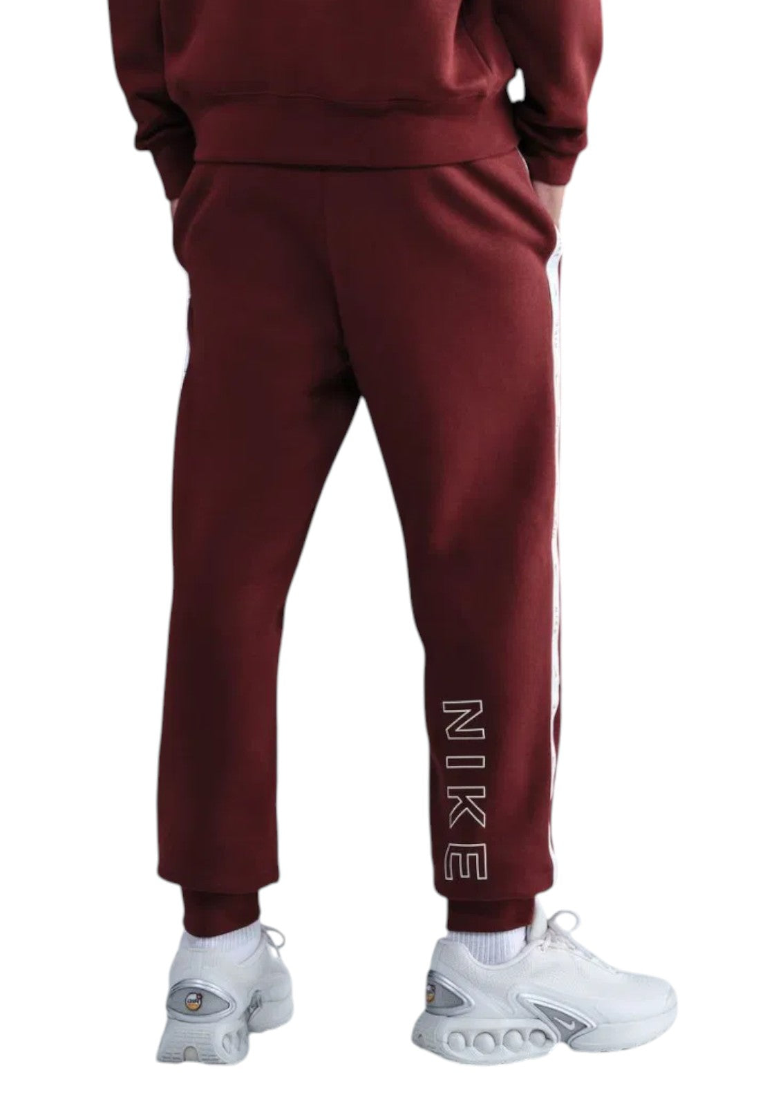 PANTALONI Bordeaux/bianco Nike