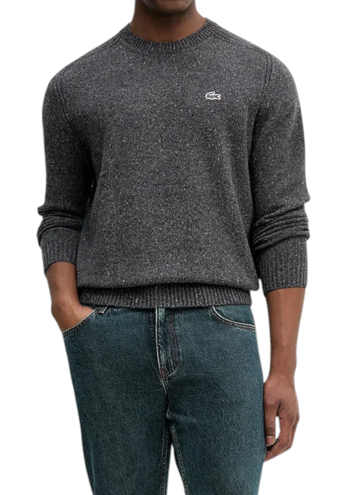 MAGLIONI E POLO Grigio Melange Lacoste