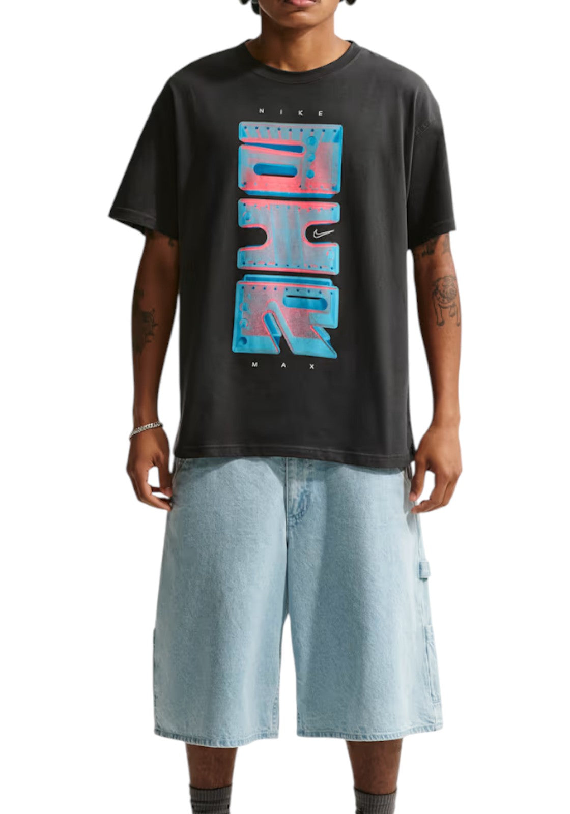 T-SHIRT E CANOTTE Grigio/celeste Nike