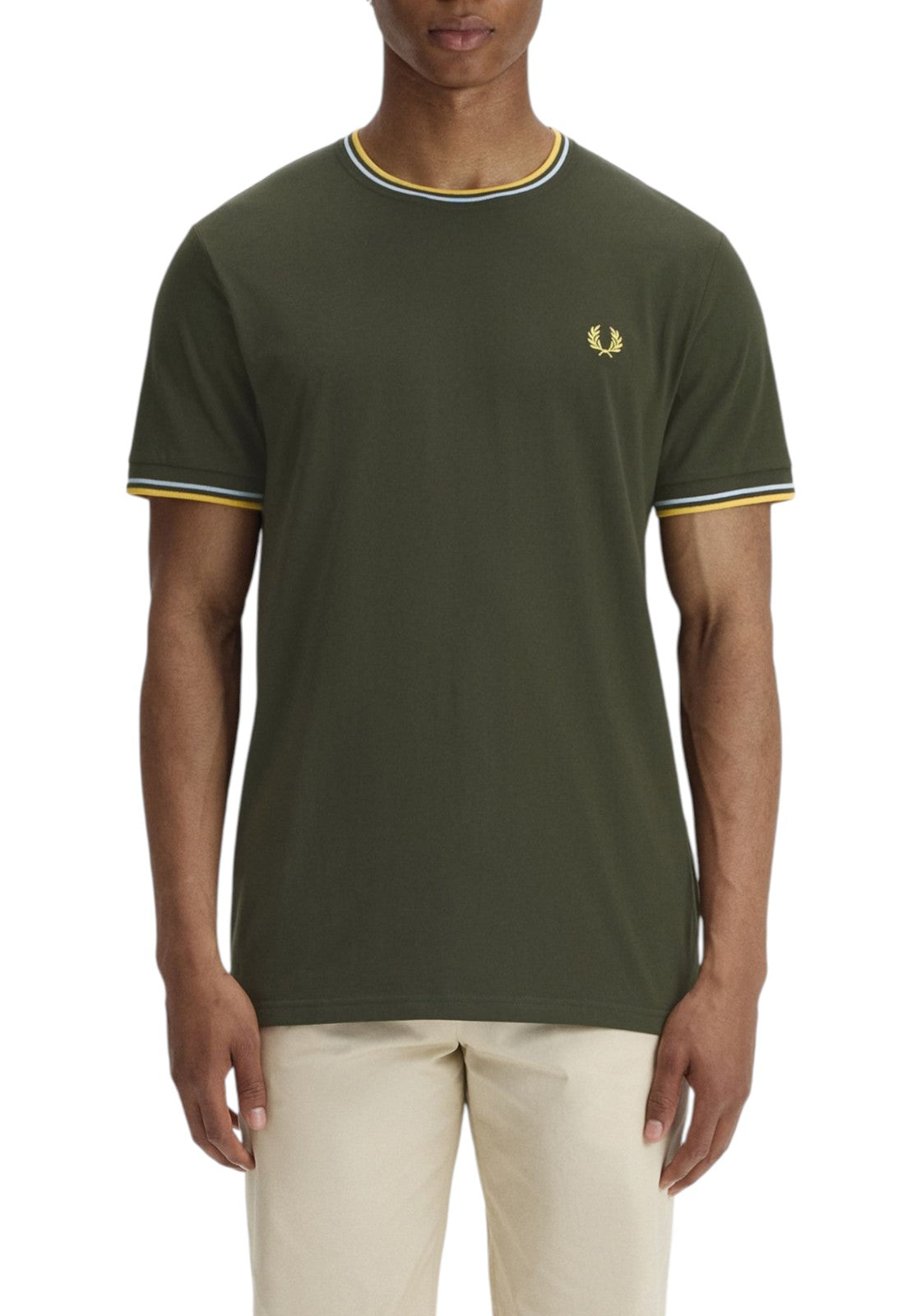 T-SHIRT E CANOTTE Verde/giallo Fred Perry