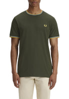 T-SHIRT E CANOTTE Verde/giallo Fred Perry