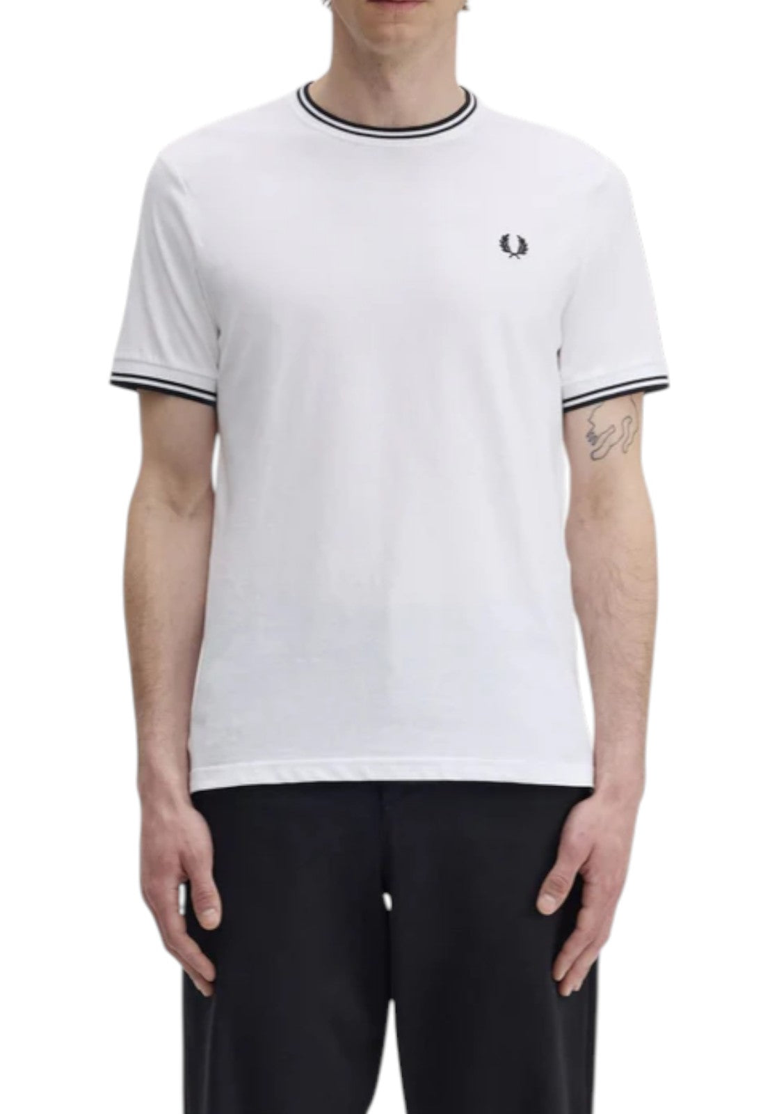 T-SHIRT E CANOTTE Bianco/nero Fred Perry