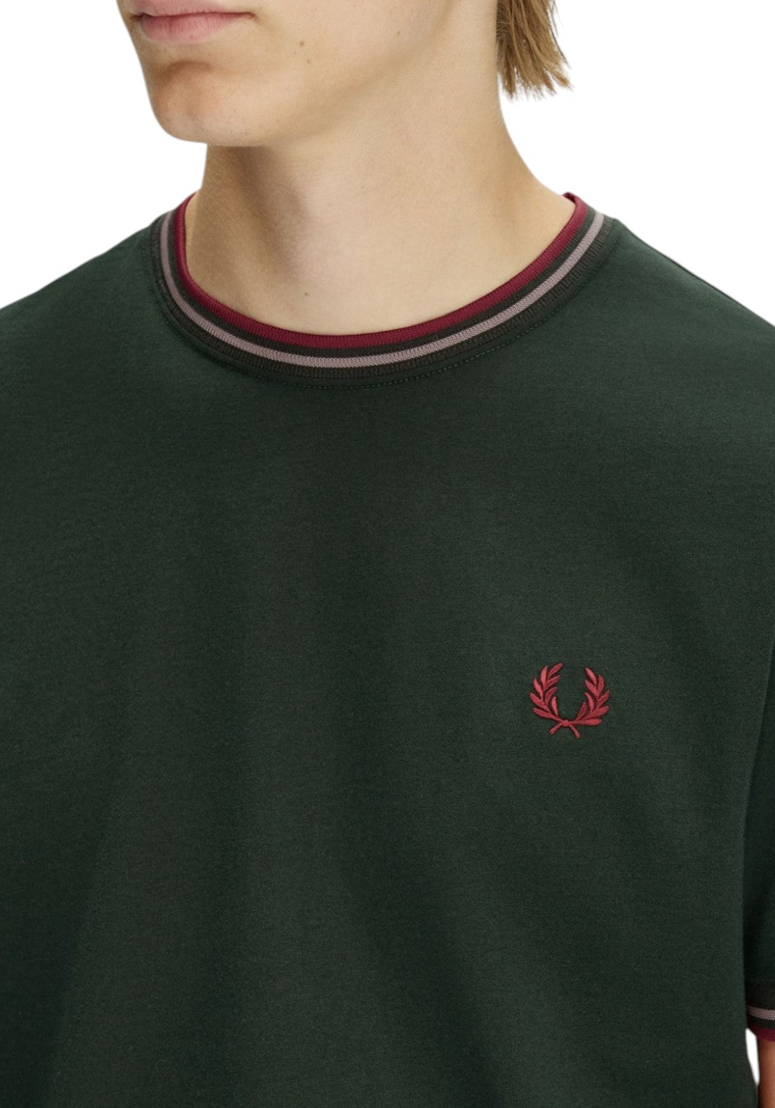 T-SHIRT E CANOTTE Verde/bordeaux Fred Perry