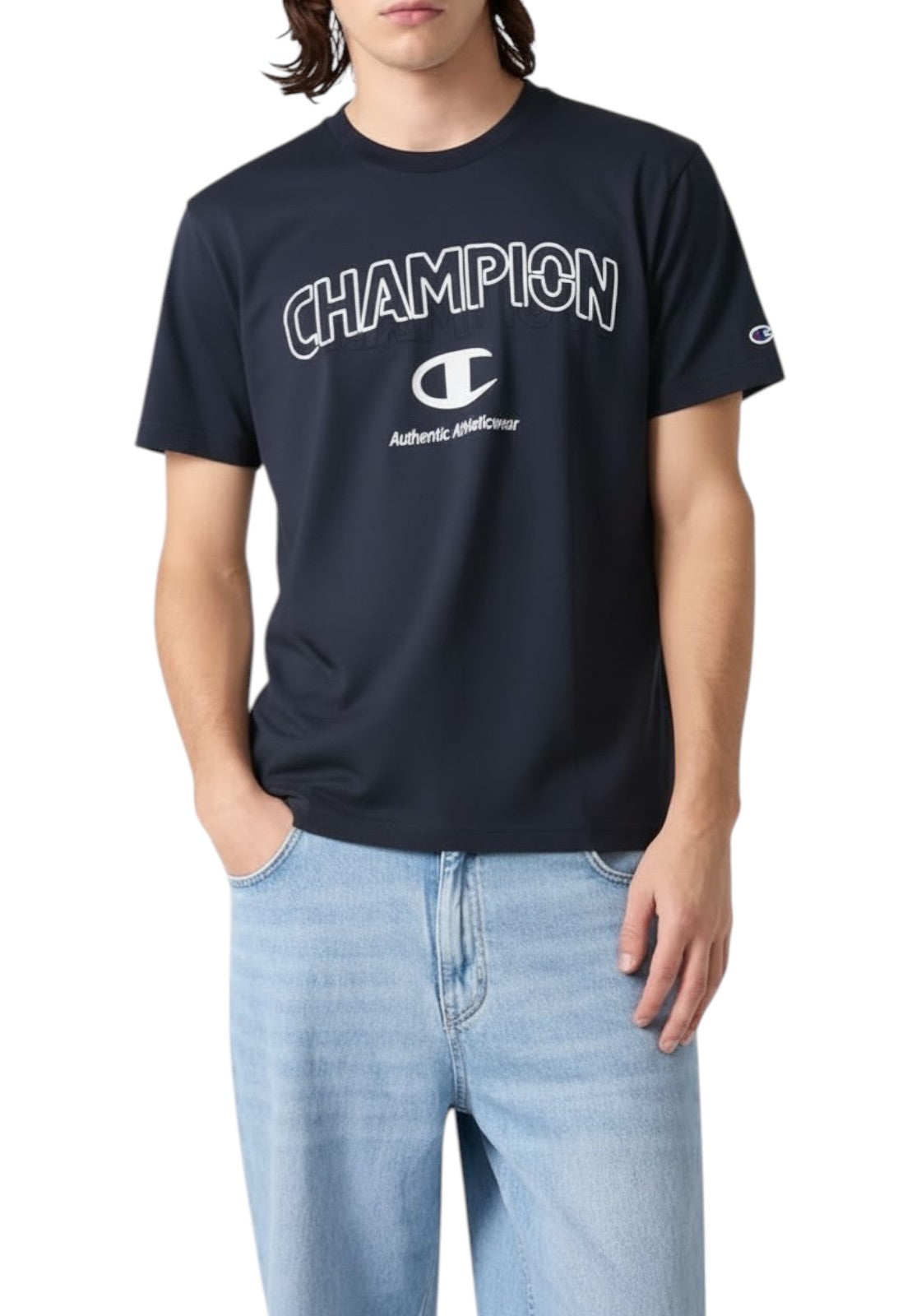 T-SHIRT E CANOTTE Blu/bianco Champion