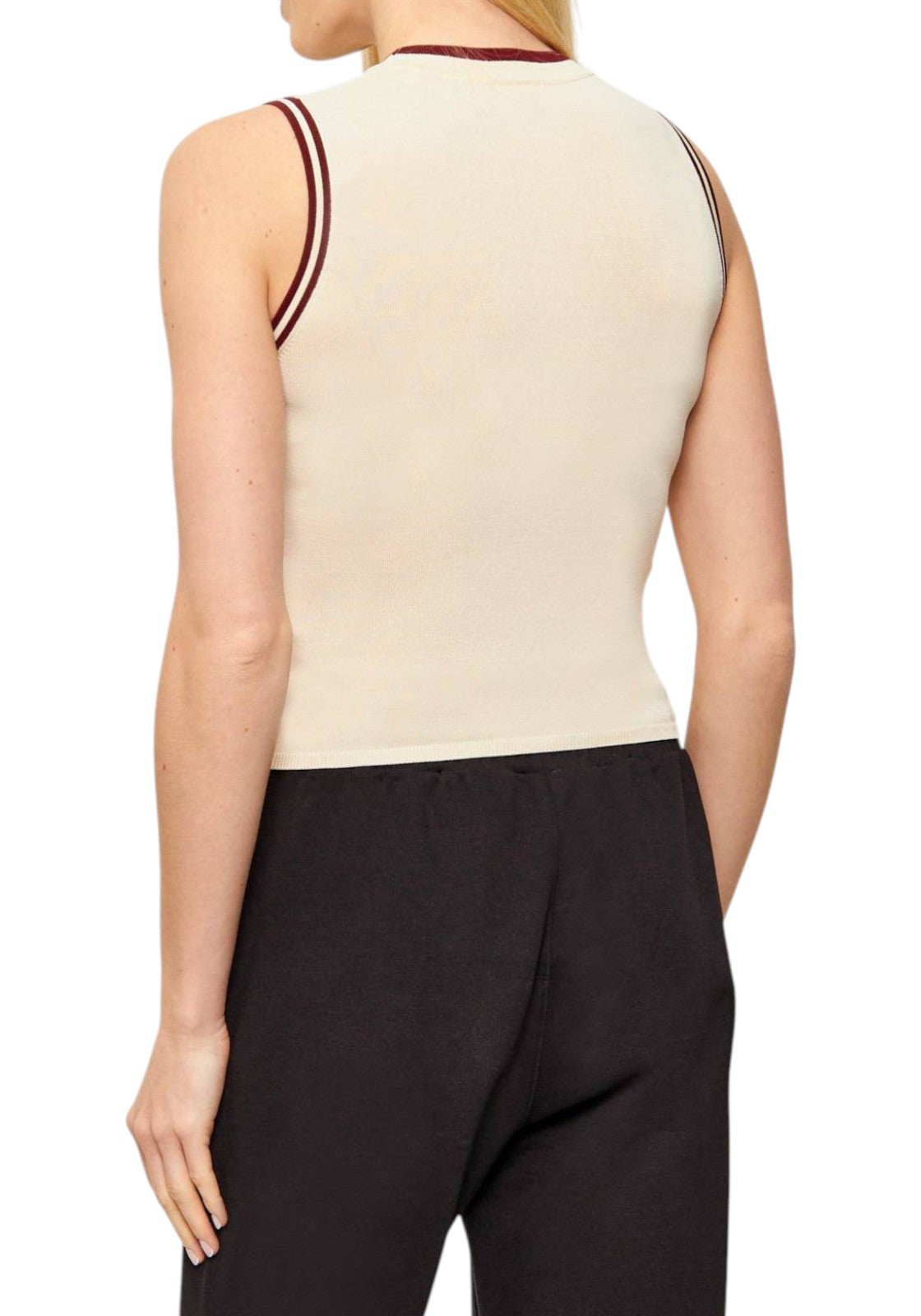 T-SHIRT E CANOTTE Beige/bordeaux Guess