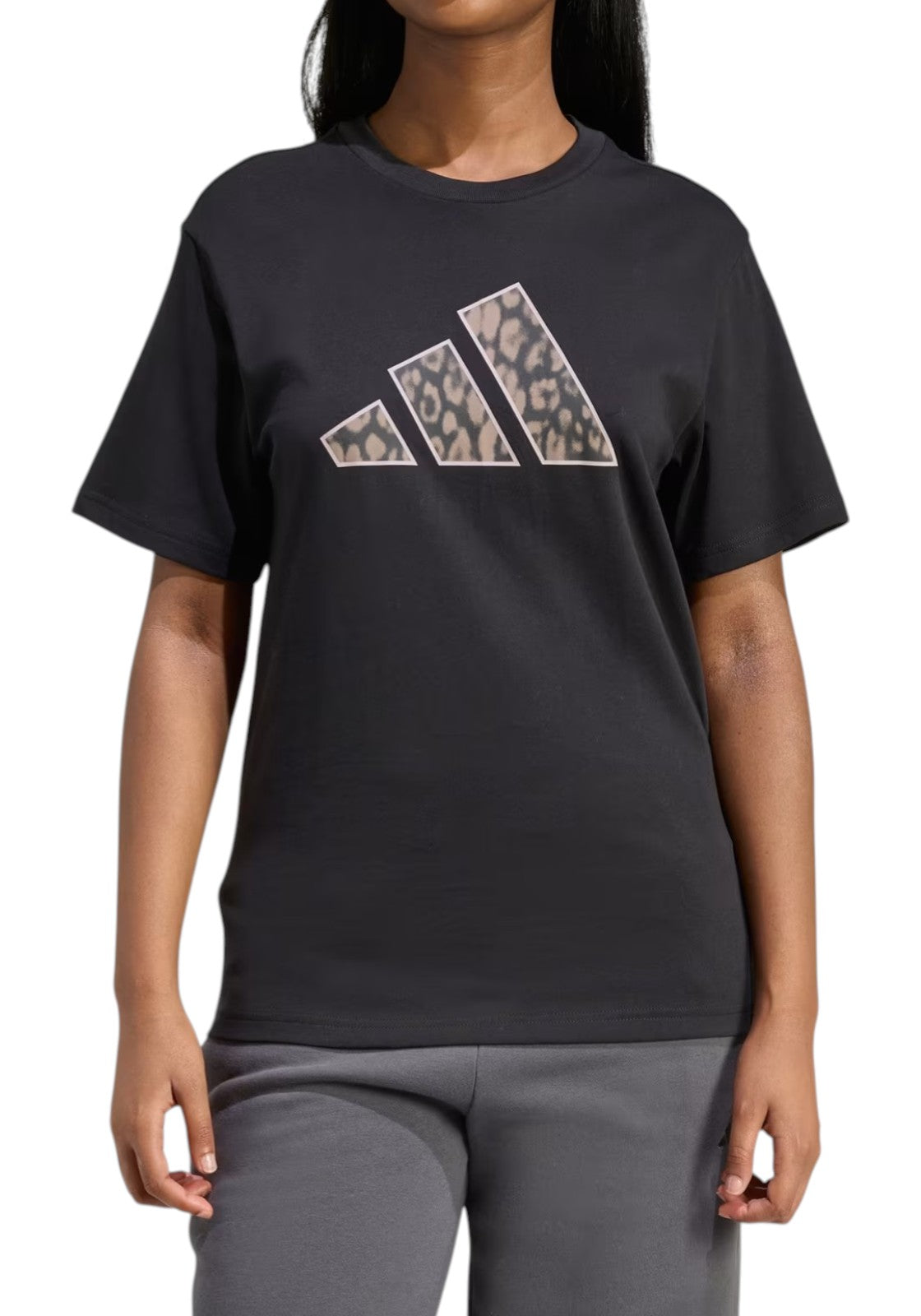 T-SHIRT E CANOTTE Nero/animalier Adidas