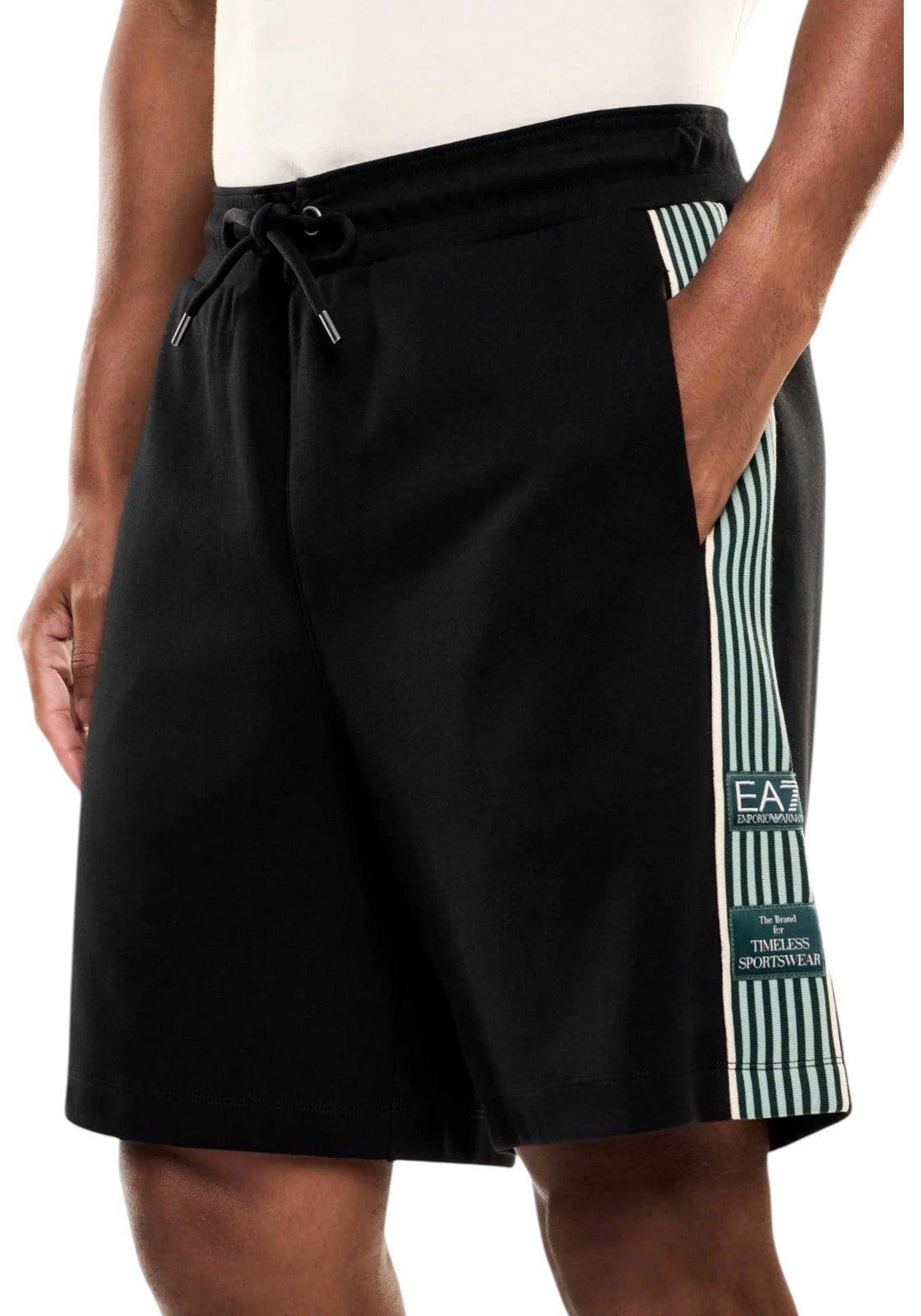 PANTALONCINI Nero/verde Ea7