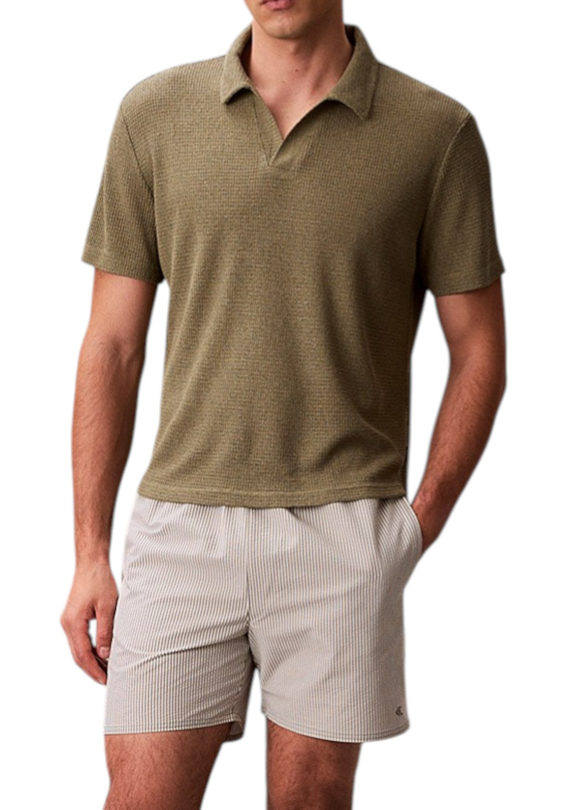 T-SHIRT E CANOTTE Verde Militare Calvin Klein