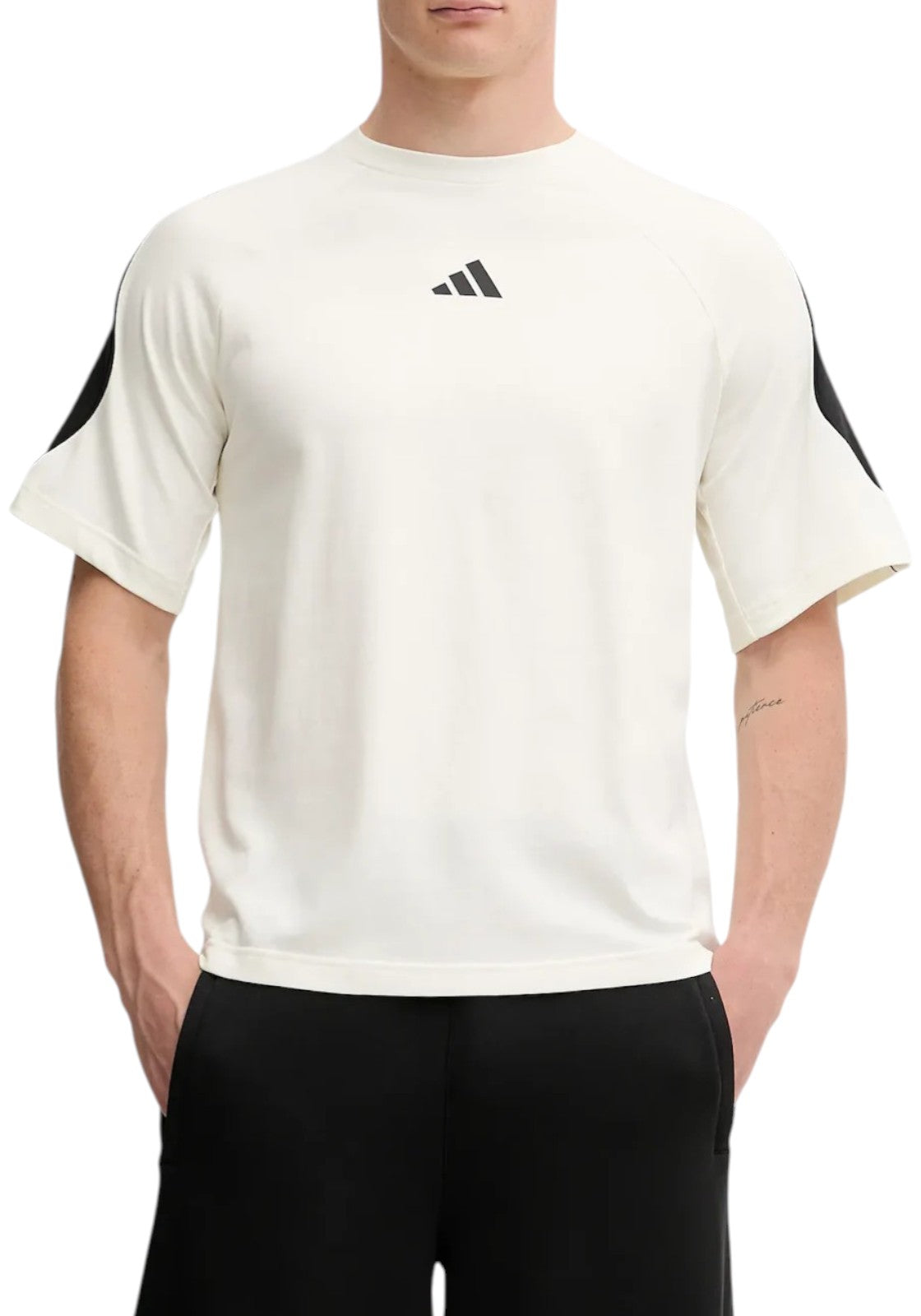 T-SHIRT E CANOTTE Panna/nero Adidas