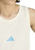 T-SHIRT E CANOTTE Panna/celeste Adidas