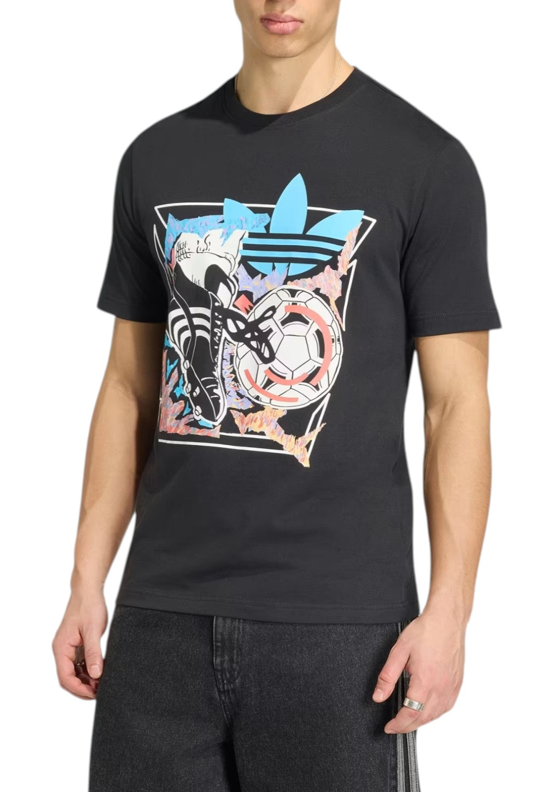 T-SHIRT E CANOTTE Nero/celeste Adidas Originals