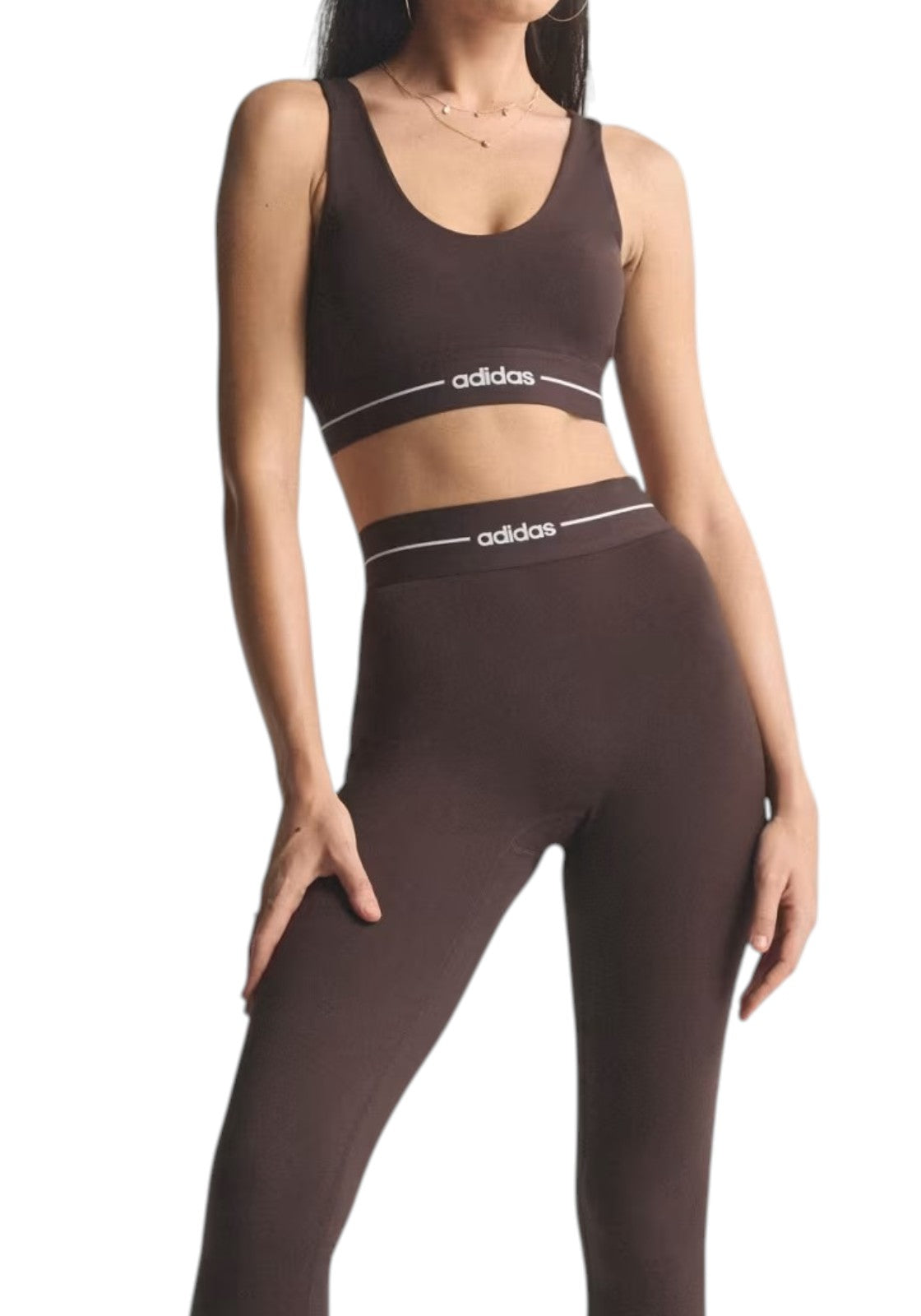 TOP PALESTRA Marrone Adidas