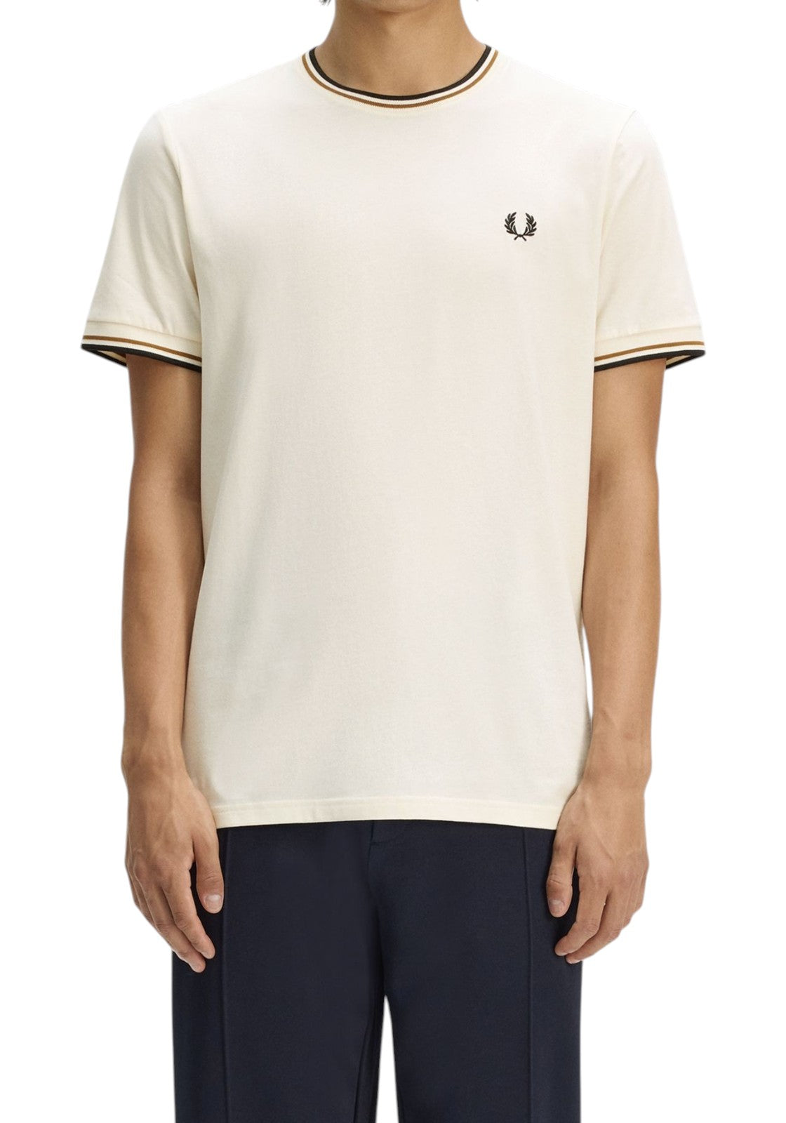 T-SHIRT E CANOTTE Panna/nero Fred Perry