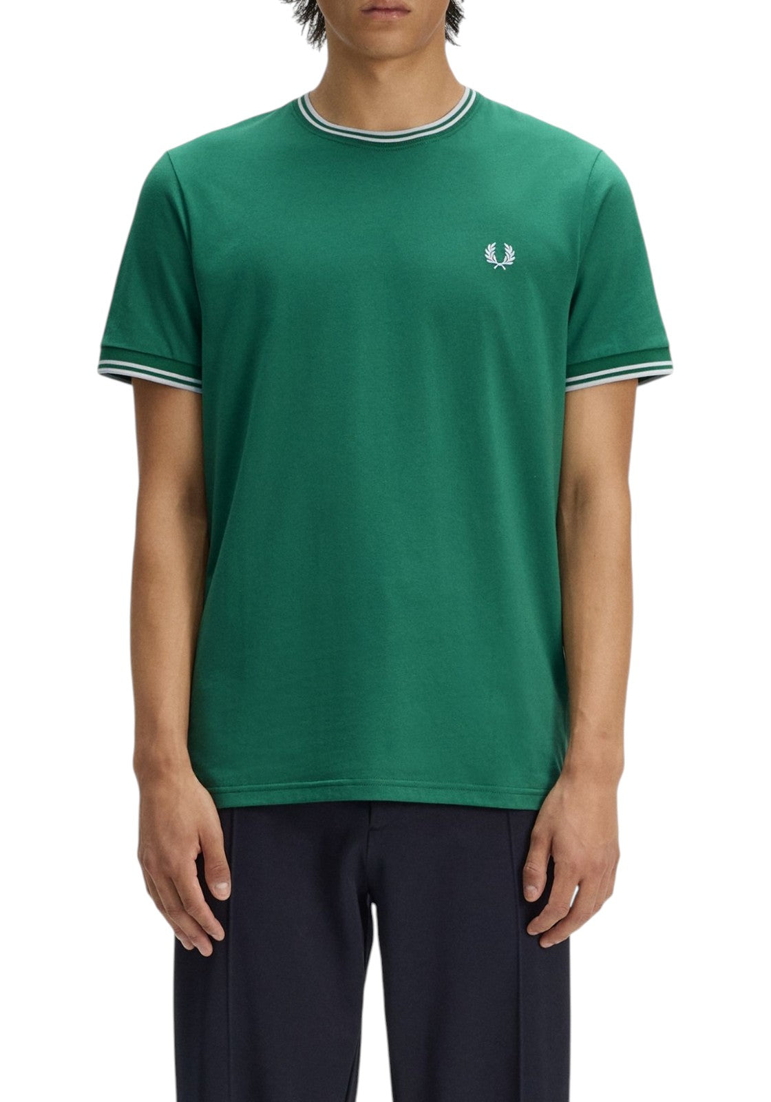 T-SHIRT E CANOTTE Verde/bianco Fred Perry