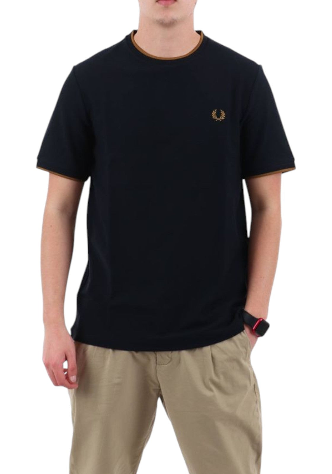T-SHIRT E CANOTTE Nero/marrone Fred Perry