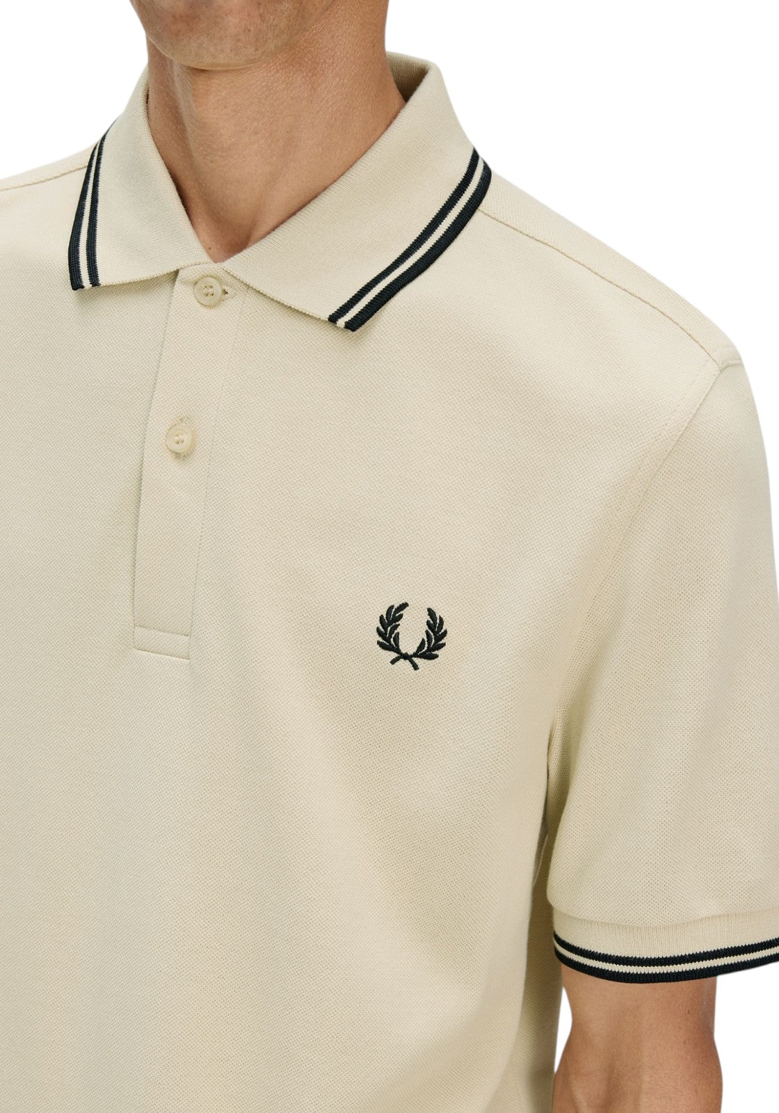 MAGLIONI E POLO Beige/nero Fred Perry