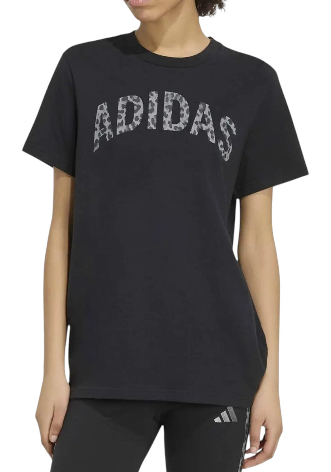 T-SHIRT E CANOTTE Nero/animalier Adidas