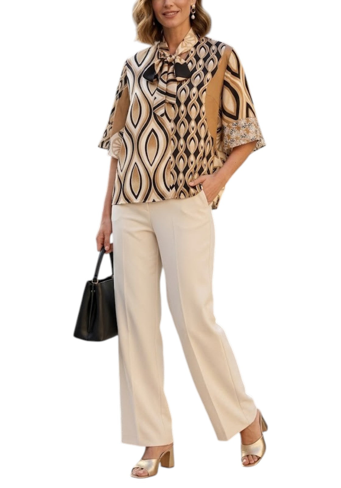 CAMICIE Beige/nero Cafenoir
