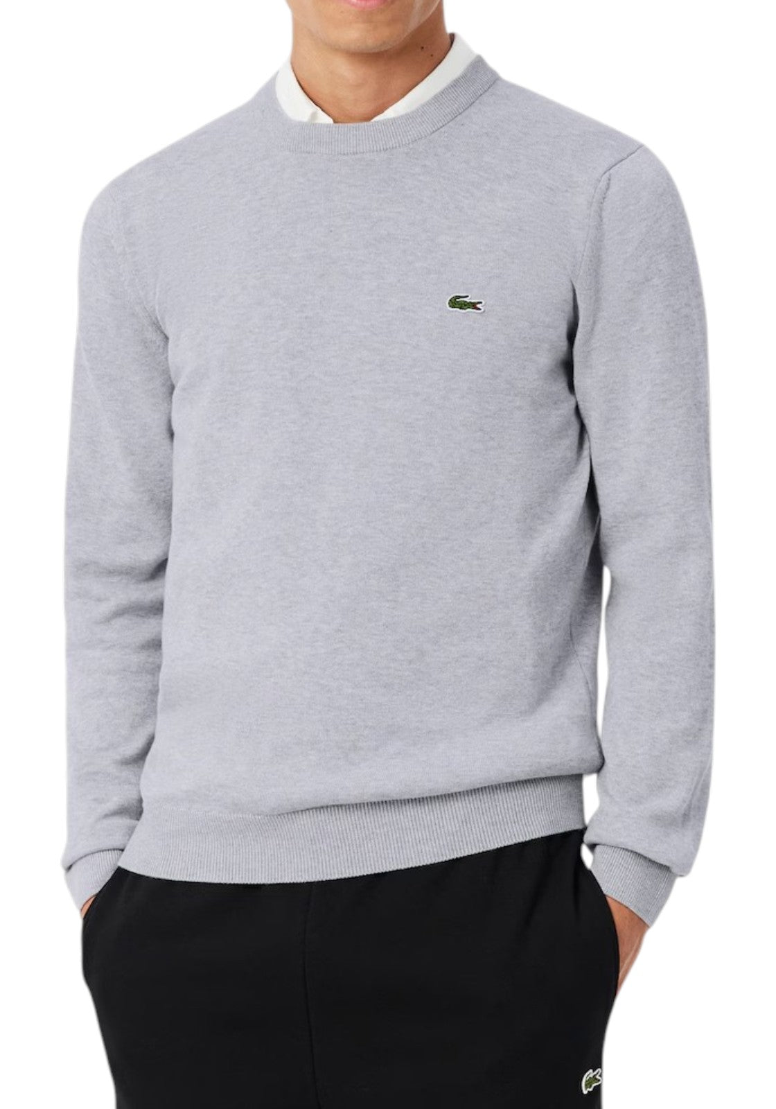 MAGLIONI E POLO Grigio Melange Lacoste