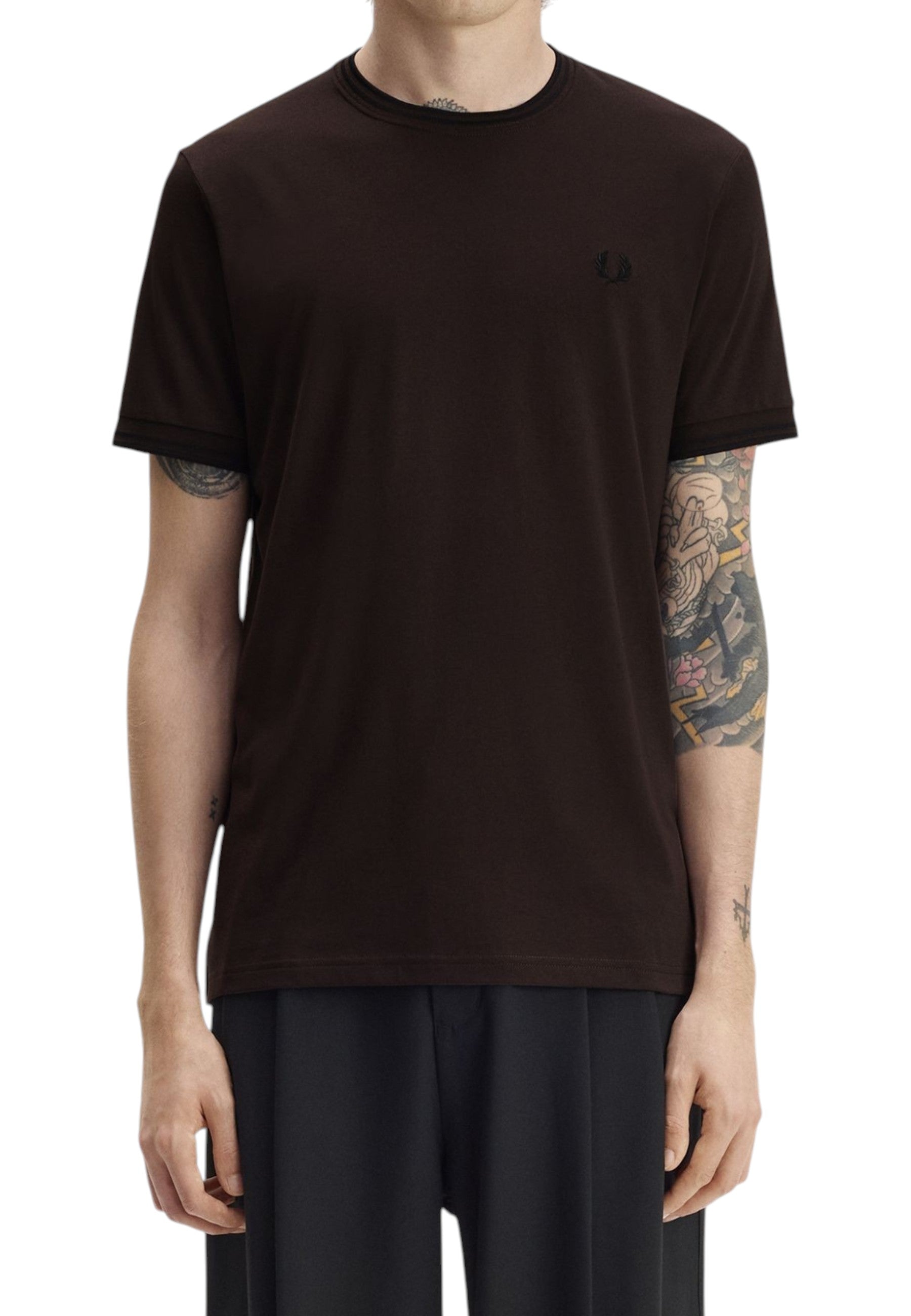 T-SHIRT E CANOTTE Marrone/nero Fred Perry