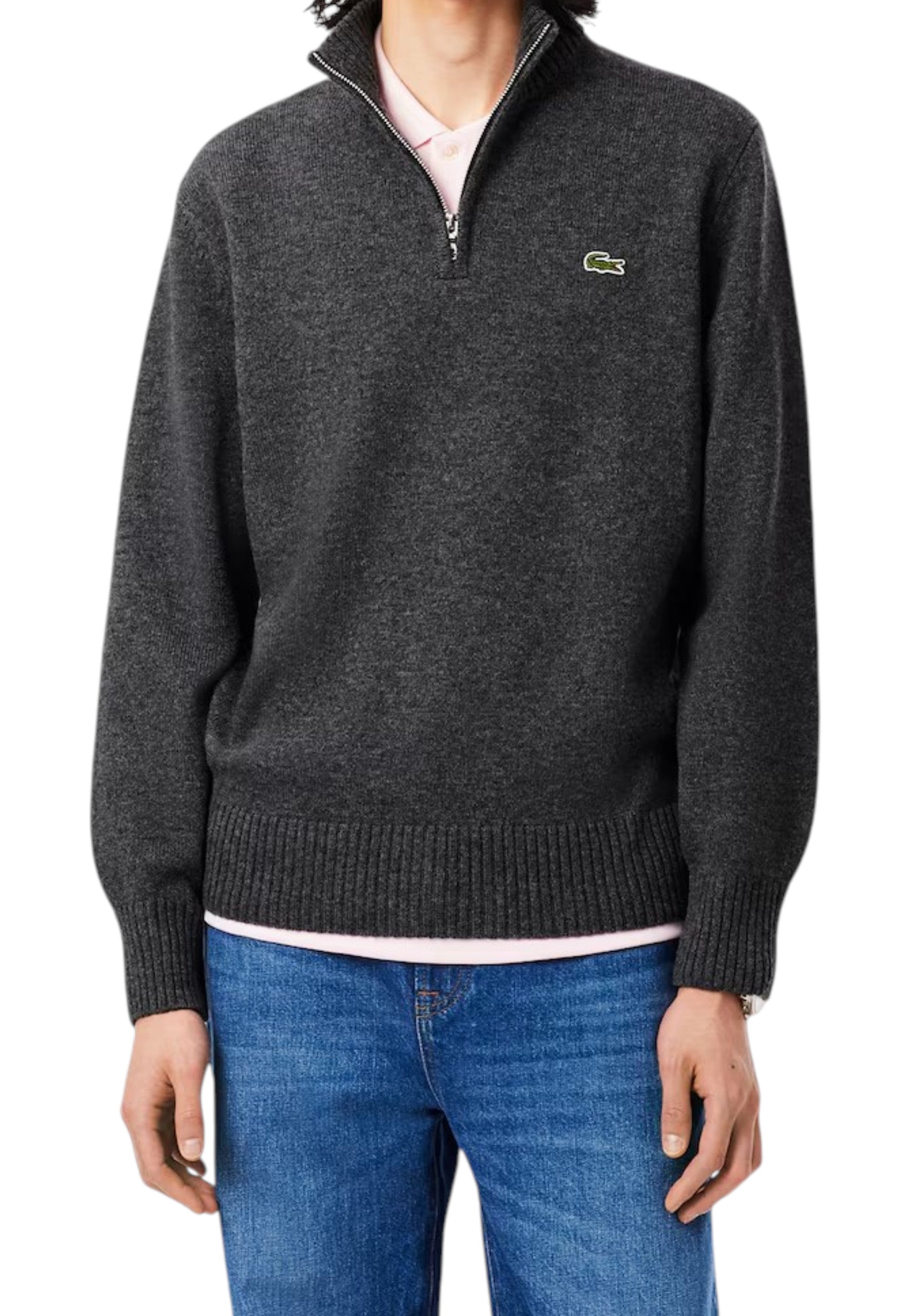 MAGLIONI E POLO Grigio Melange Lacoste