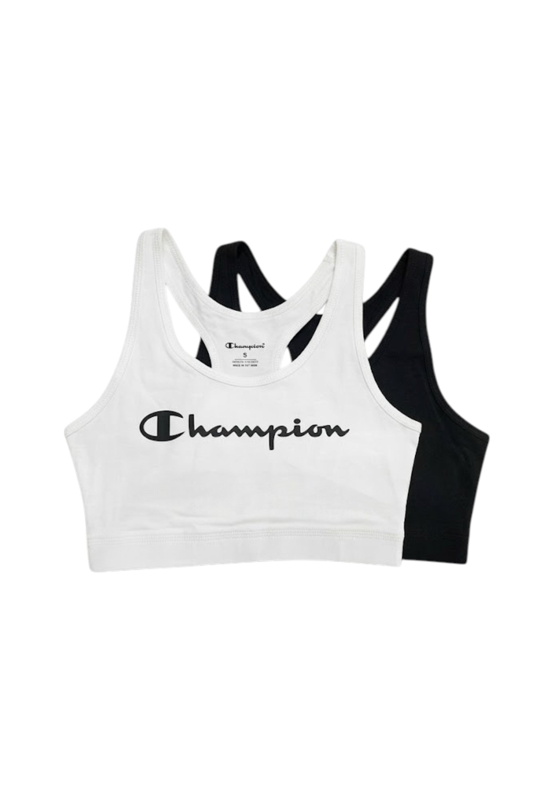 TOP PALESTRA Bianco/nero Champion