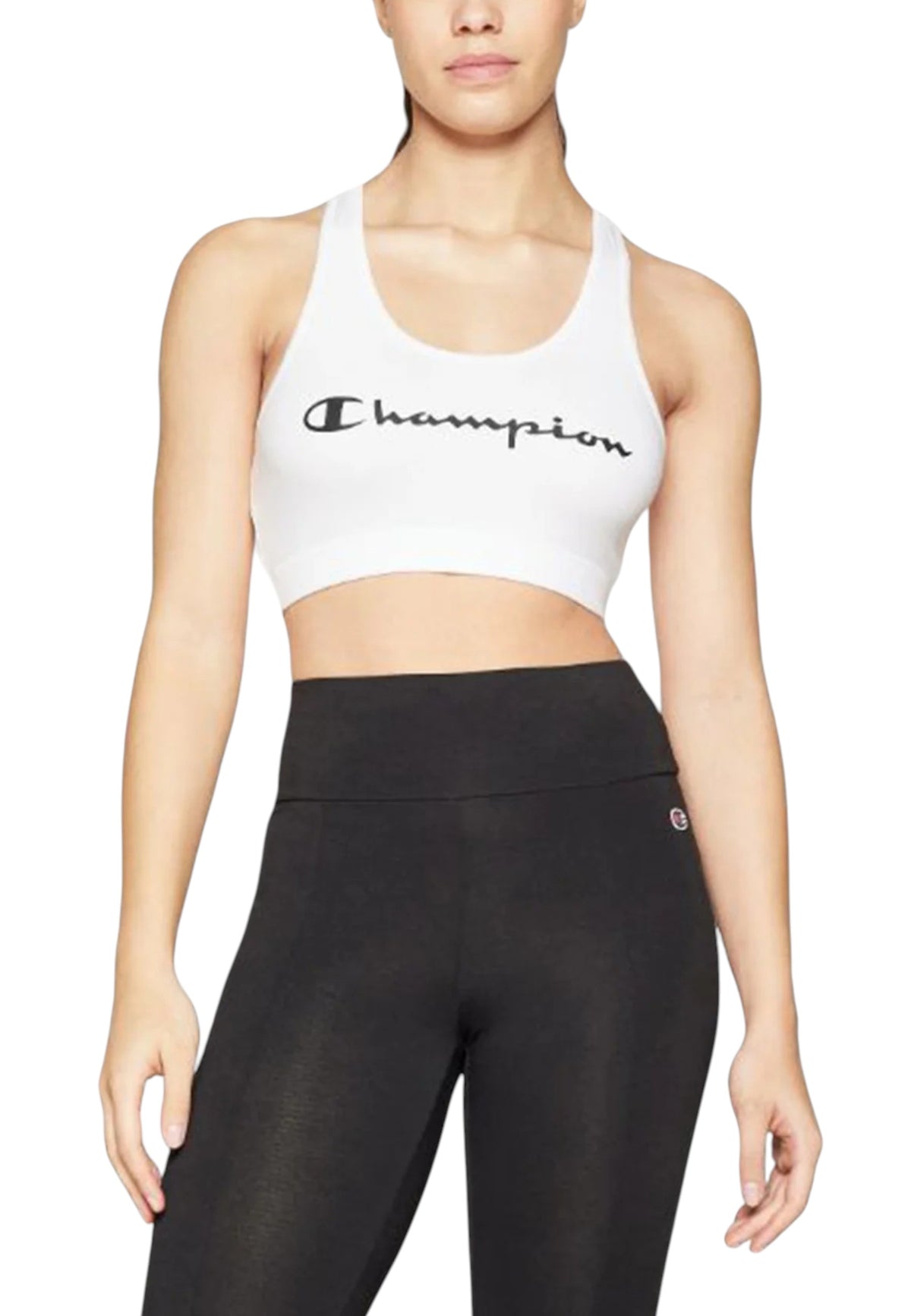 TOP PALESTRA Bianco/nero Champion