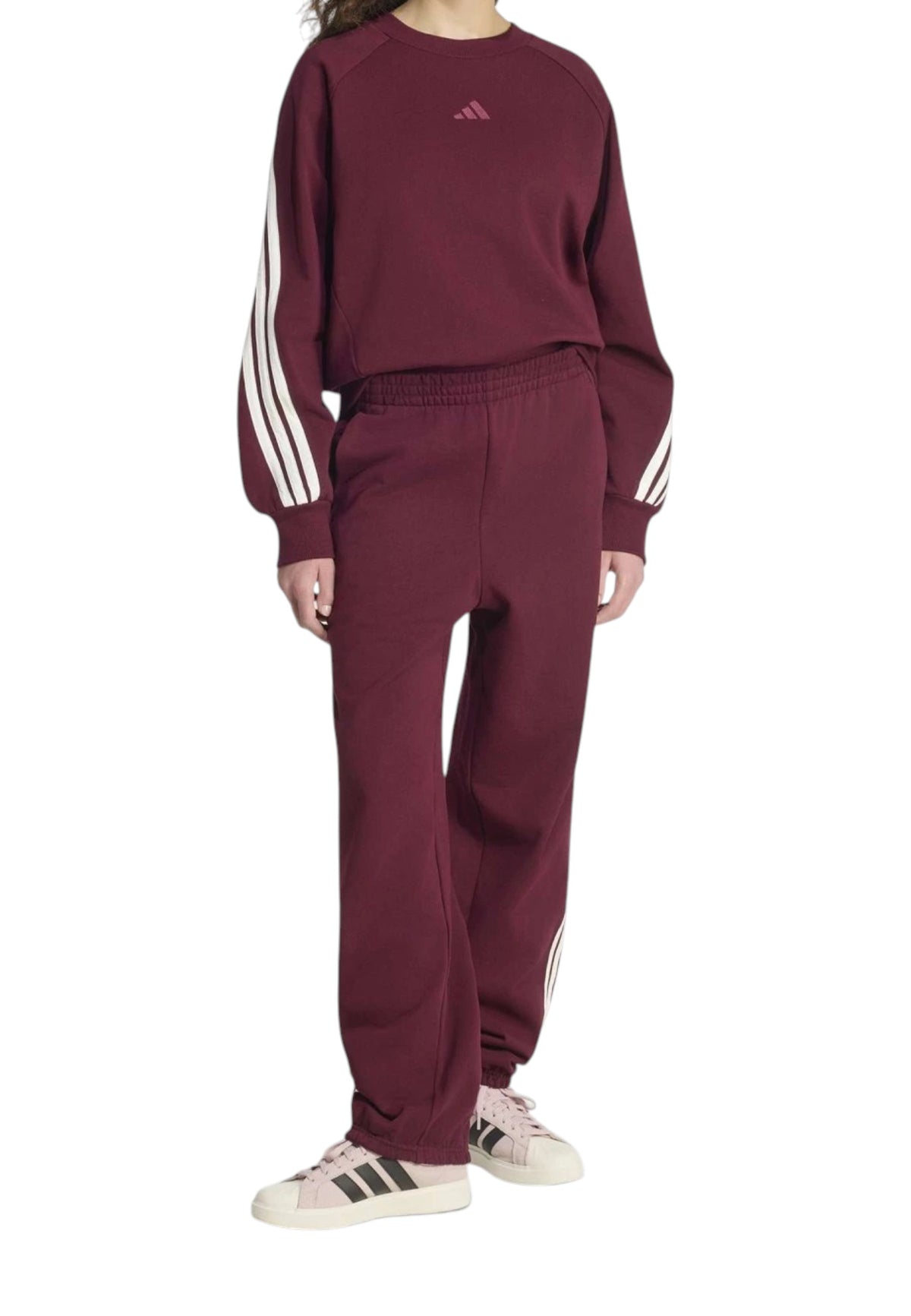 PANTALONI Bordeaux/bianco Adidas