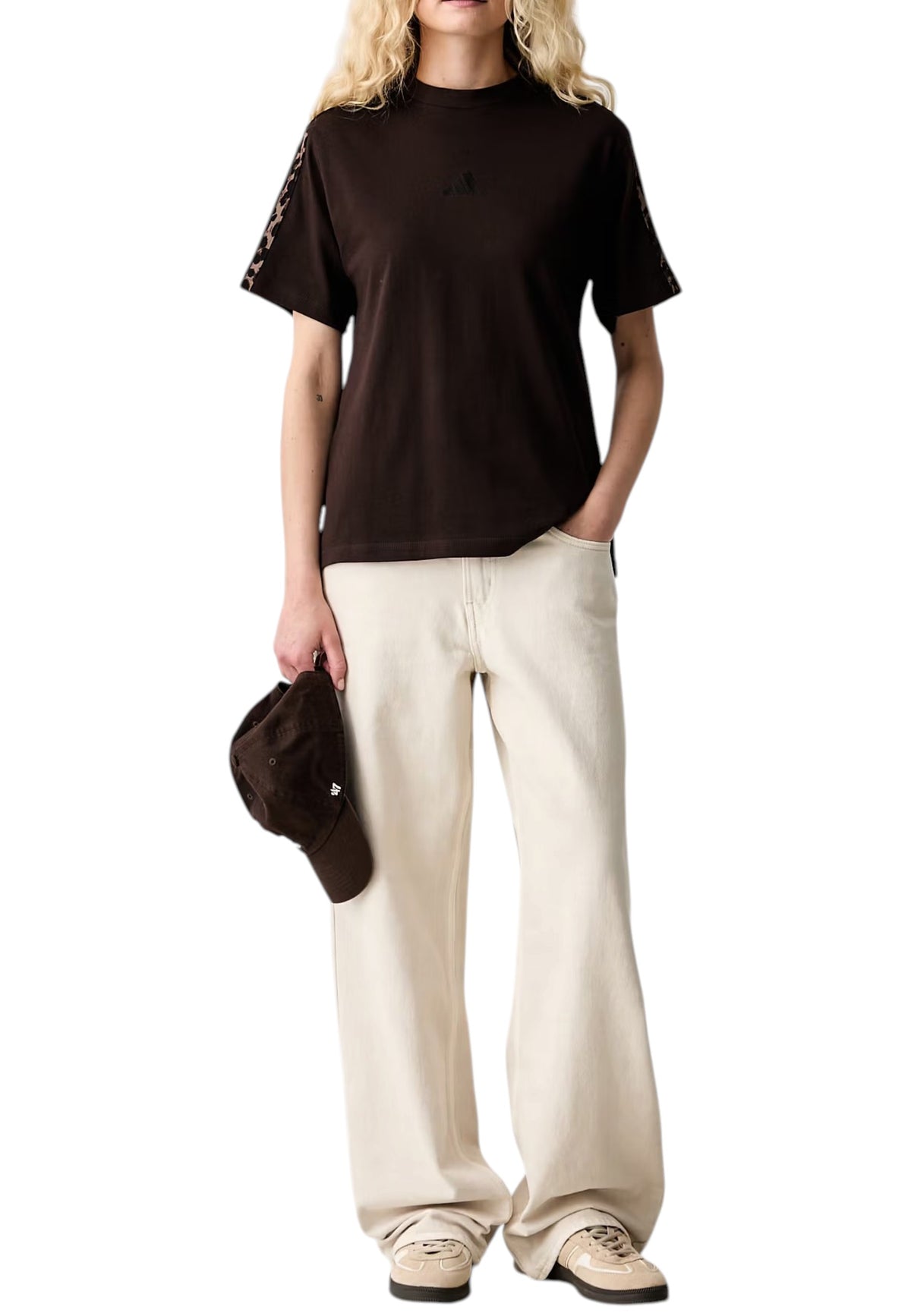 T-SHIRT E CANOTTE Marrone/beige Adidas
