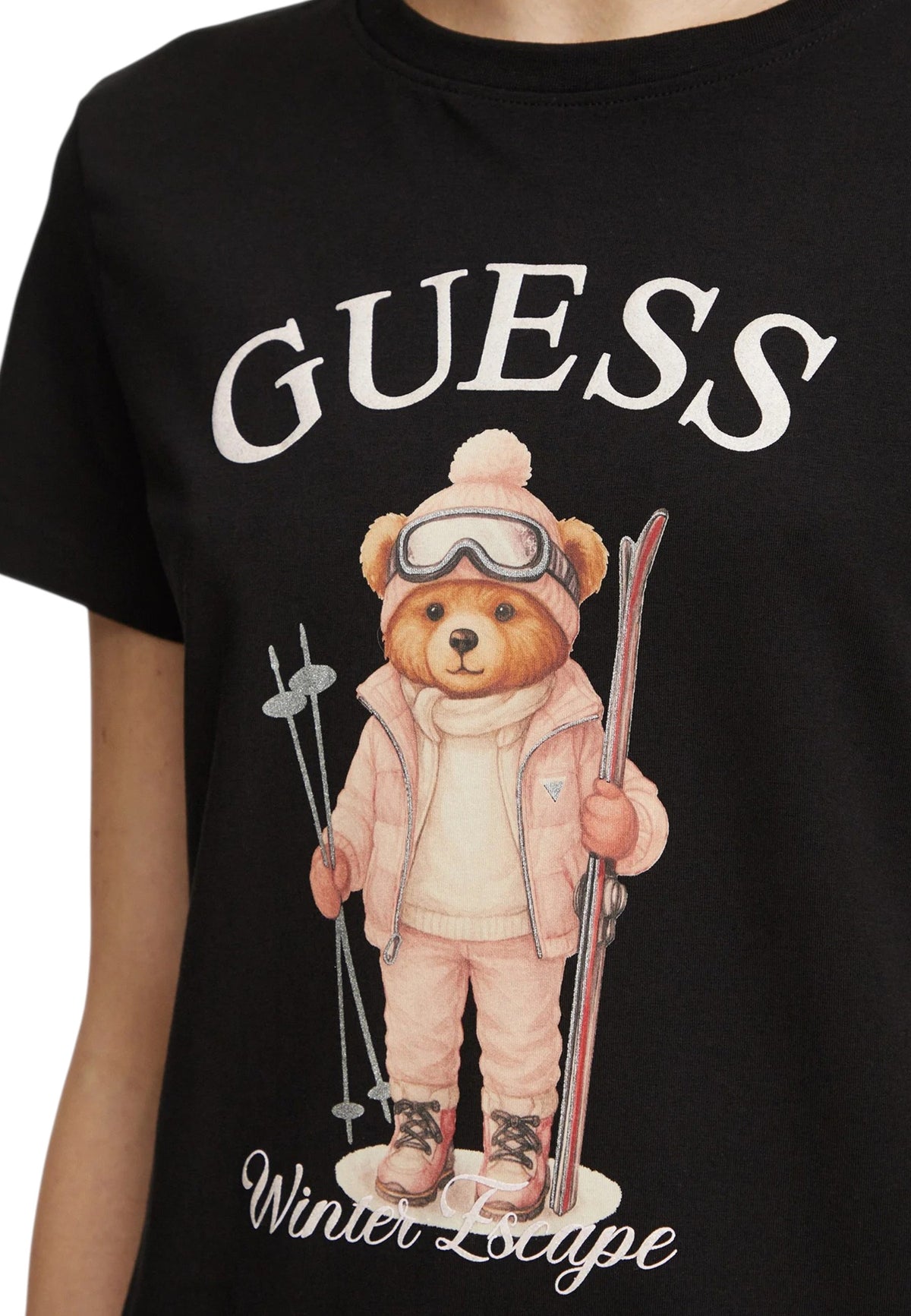 T-SHIRT E CANOTTE Nero/rosa Guess